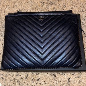 CHANEL Black Quilted Cosmetic Bag